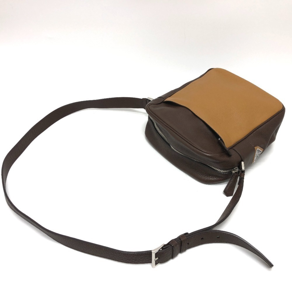 PRADA Brown Leather Shoulder Bag - Picture 6 of 11